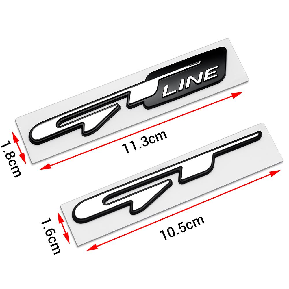 1Pcs 3D Chrome Car GT Line Sticker Emblem Logo For Kia GT Line Sportage Ceed Picanto K5 K3 Stonic Rio Soul Sedona Accessories