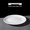 Pure White Ceramic Round Dinner Plate Set