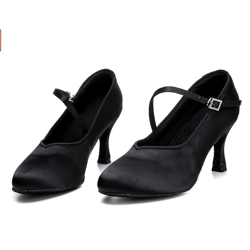 Tango Salsa Latin Dance Shoes for Girls Women Ballroom Dance Paty Social Dancing Shoes High Heel 7cm