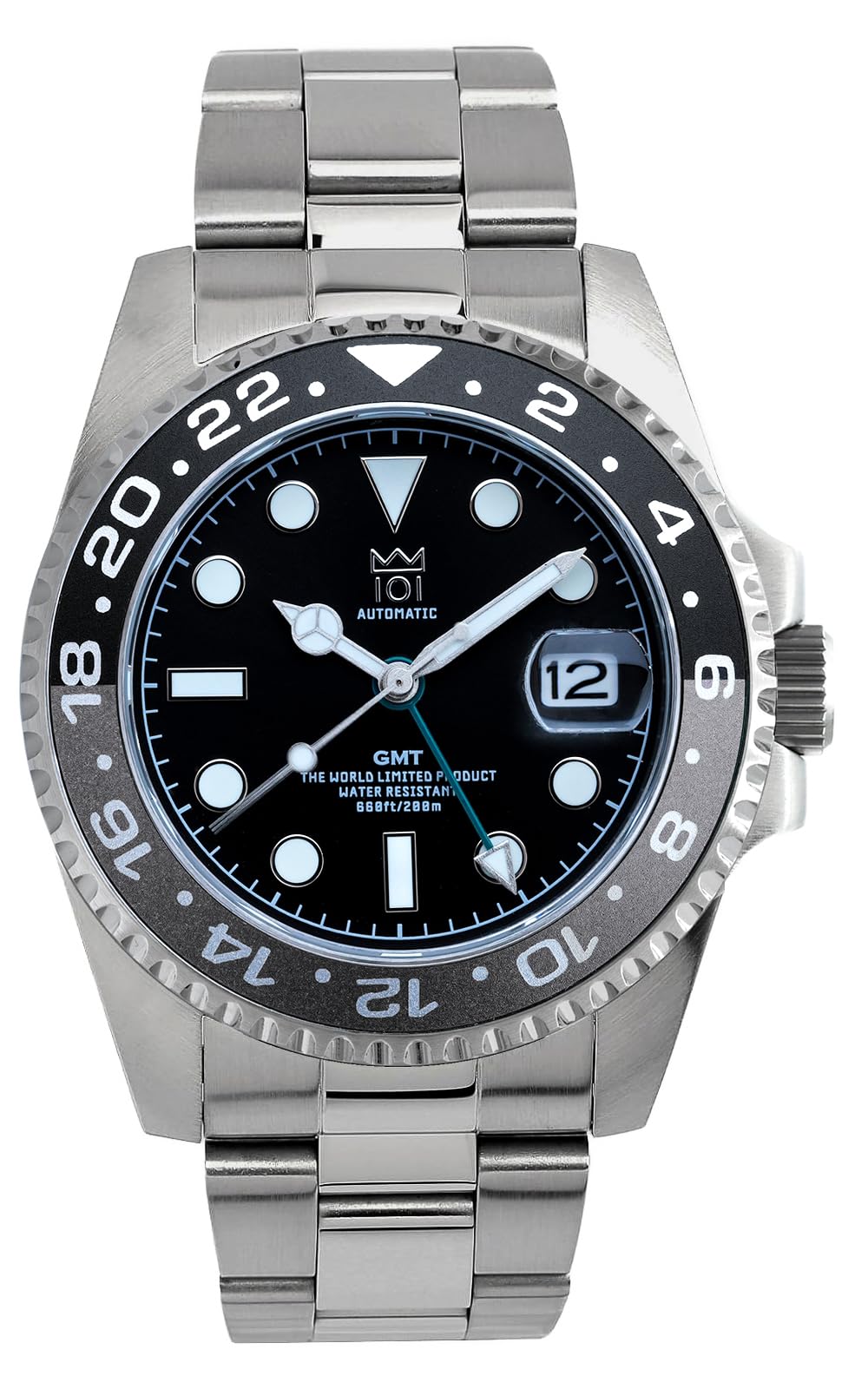 

Hyakuichi Mechanical Wristwatch GMT Watch Date Gray x Black [HYAKUICHI 101] No.14