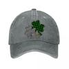 Plaid Shamrock Baseball Cap Washed Baseball Cap
