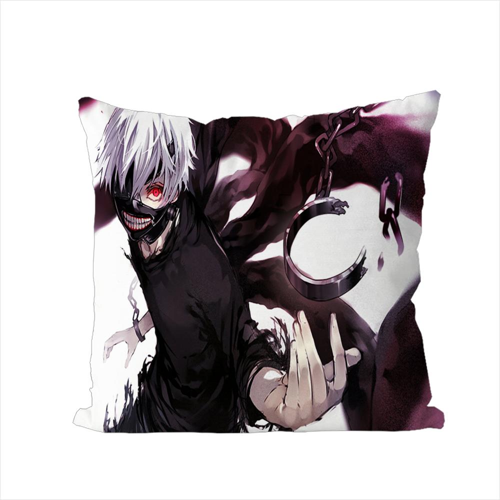 Anime Tokyo Ghoul Pillow Case For Car Sofa Decorative Home Doublesided Print Plush Square Throw Pillow Cushion Cover