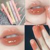 Water-Light Lip Glaze Mirror Glitter Lip Tint Long Lasting Moisturising Love Heart Shape Solid Lipstick Pen Lips Makeup Cosmetic
