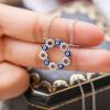 Circular Zircon Pendant Necklace, Exquisite Jewelry, Suitable for Daily and Holiday Wear, Holiday Gift Giving