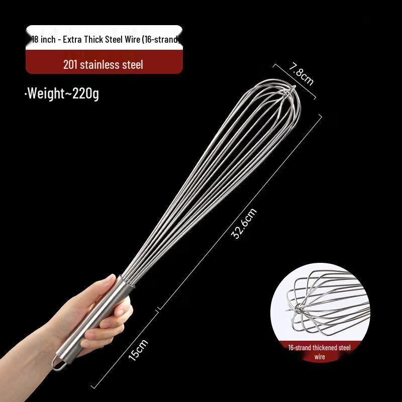 Qiwei 304 Stainless Steel Manual Egg Whisk