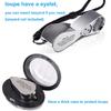2 Pack 40X Illuminated Jewelers Loop, JLY Pocket Folding Full Metal Jewelers Loupe Magnifying Glass with Lights for LED Currency Detecting, Jewelry