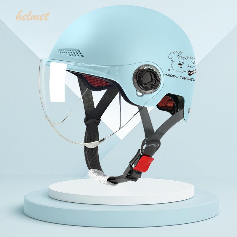 

3C сертифицированный новый национальный стандарт электромобиля мотоцикла женский летний электромобиль полушлем мужской всесезонный универсальный защитный шлем