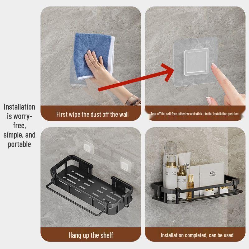 Stanzfreies wandmontiertes Badezimmer-Aufbewahrungsregal