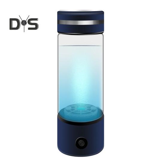 

Генератор водородной бутылки с водой 300 мл, перезаряжаемая гидро-чашка для воды, портативная машина для электролиза для домашнего офиса и путешествий 300ML синий
