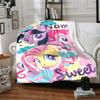 Little Pony (8) Customize Your Name Blanket Multi-purpose Customizable Blanket Soft & Cozy Suitable for Nap Picnics Living Room Chair