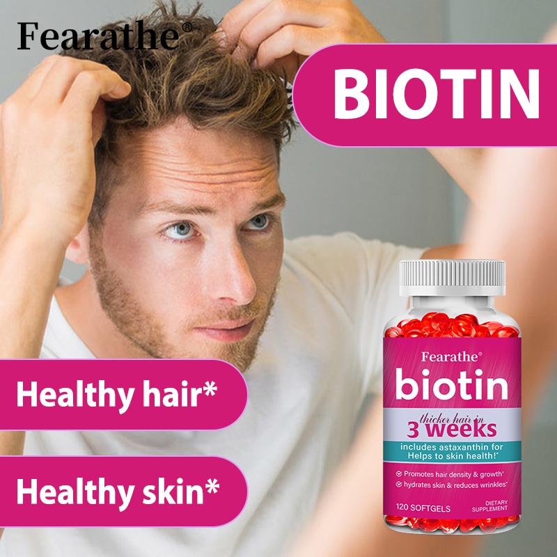 Biotin, Astaxanthin Komplex 120 Weichkapseln Nahrungsergänzungsmittel