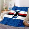 Sam-pdoria Team Crest Design Flannel Blanket, Soft Polyester, Modern Design, All-Season for Camping, Travel, Gifts for holidays or birthdays