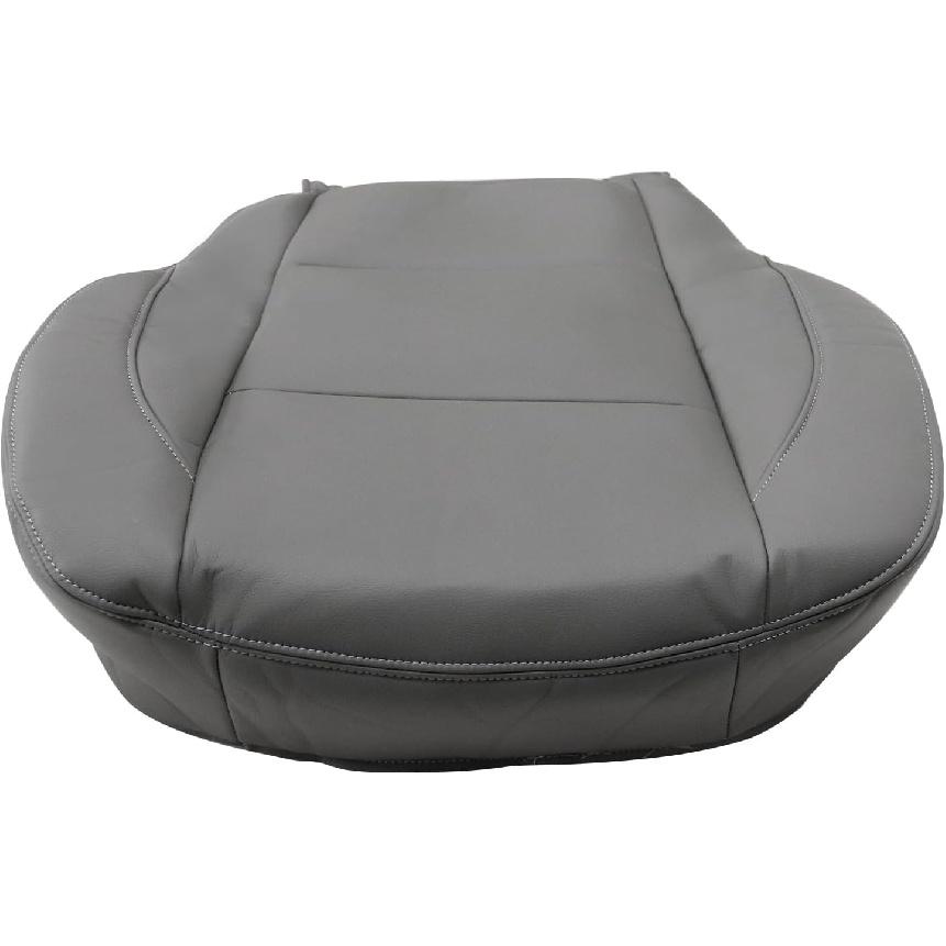 SecosAutoparts Driver Bottom Leather Replacement Seat Cover Gray Compatible with Nissan Titan LE XE 2005 2006 2007 2008 2009 2010 2011 2012 2013 2014