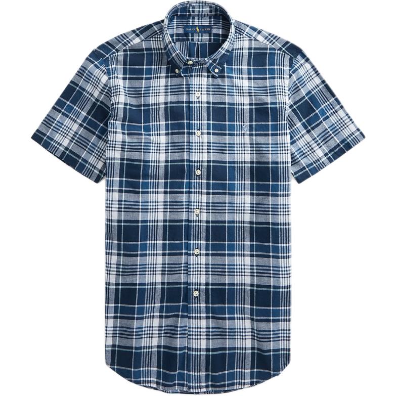 

Polo Ralph Lauren Полосатая однобортная рубашка с коротким рукавом и воротником поло для мужчин MNPOWOV1N820076-999 XS