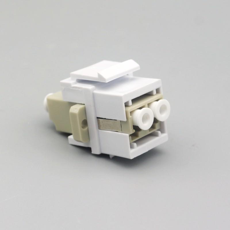 LC Duplex Fiber Optic Connection Module with Flange for 10 Gigabit Panels