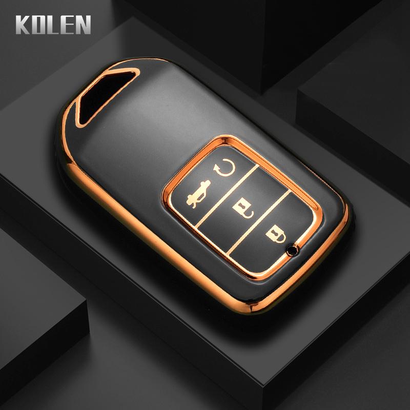 TPU Car Remote Key Case Cover Shell For For Honda CRV CR-V Fit Civic Accord HR-V HRV City Odyssey XR-V Protector Holder Keyless