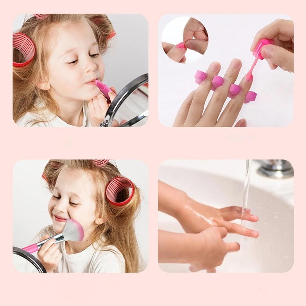 Children Makeup Cosmetics Pretend Playing Box Princess Make Up Girl Toy Play Set Lipstick Eye Shadow Safety Nontoxic Kit Toy Kid