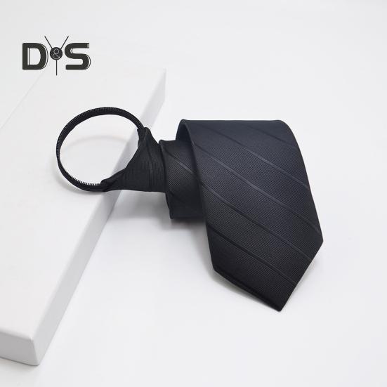 Men Business Tie Multiple Pattern Designs Rich Colors No Knot Casual Neck Tie Banquet Wedding Party Necktie