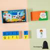 Montessori Spelling Card Game: Educational Toy with Face-Changing Blocks for Early English Learning