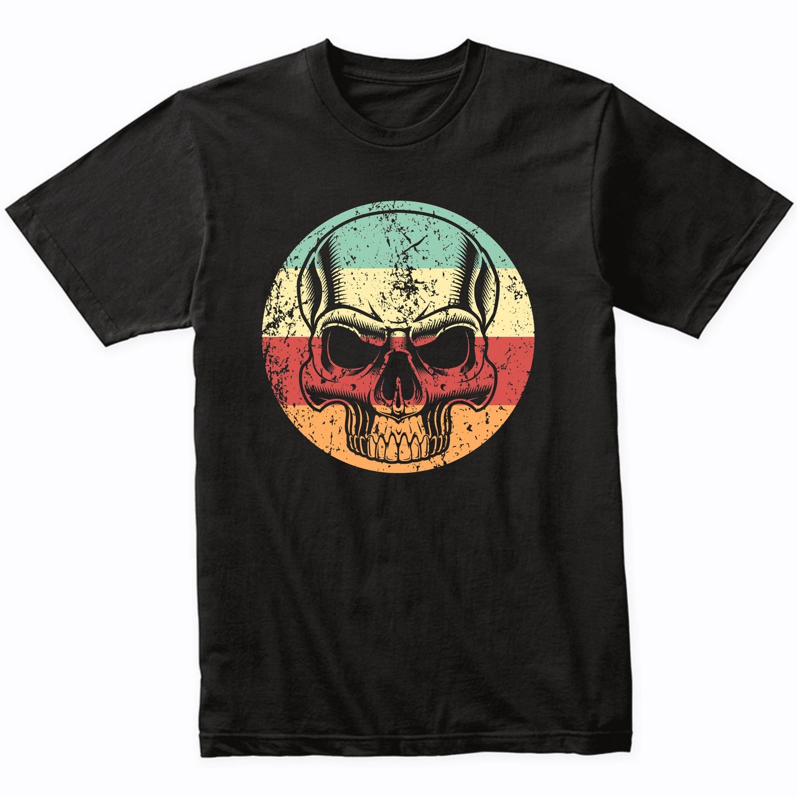 

Skeleton Retro Skull Icon T-Shirt - Retro Colors 5XL різнокольоровий