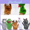 Short Plush Cartoon Animal Hand Gloves For Toddlers Pp Cotton Filling 5 Color Options