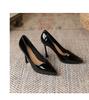 Solid Color Patent Leather Stiletto Platform Heels - Sexy Pointed Toe Women's Shoes 2025 Edition