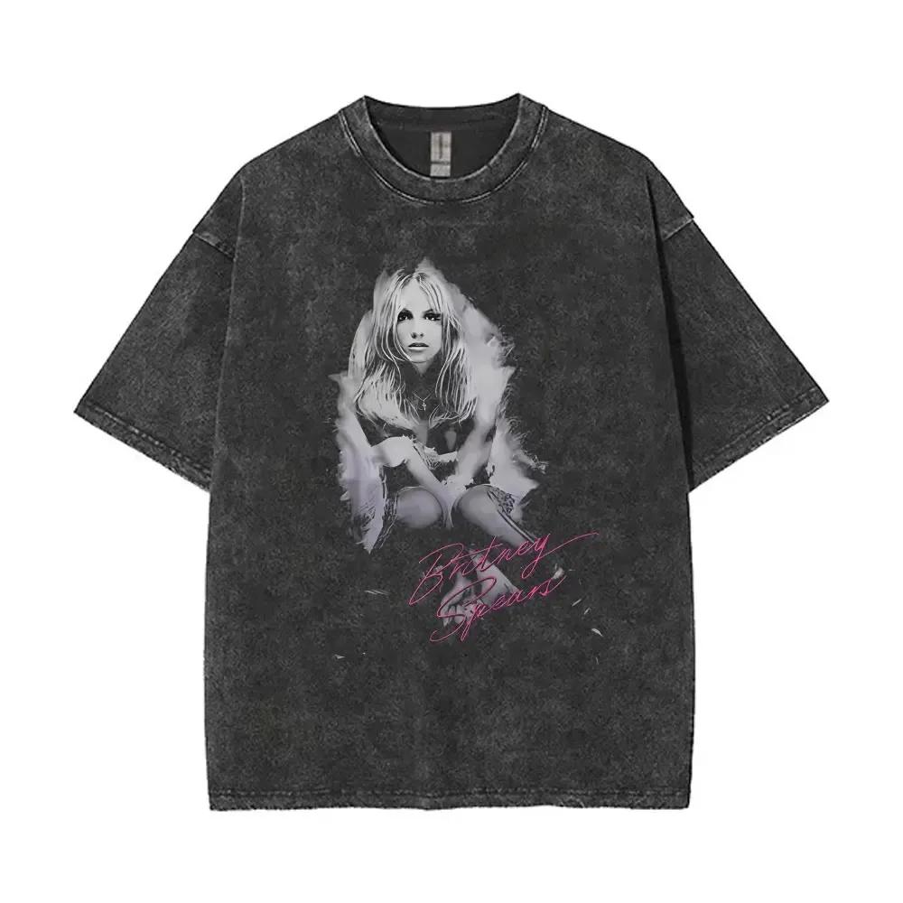 

Acid-Wash Britney Spears Iconic Catchphrase Merch T-Shirt – Pink Typographic Graphic Apparel for Pop Music Fans T-shirt S