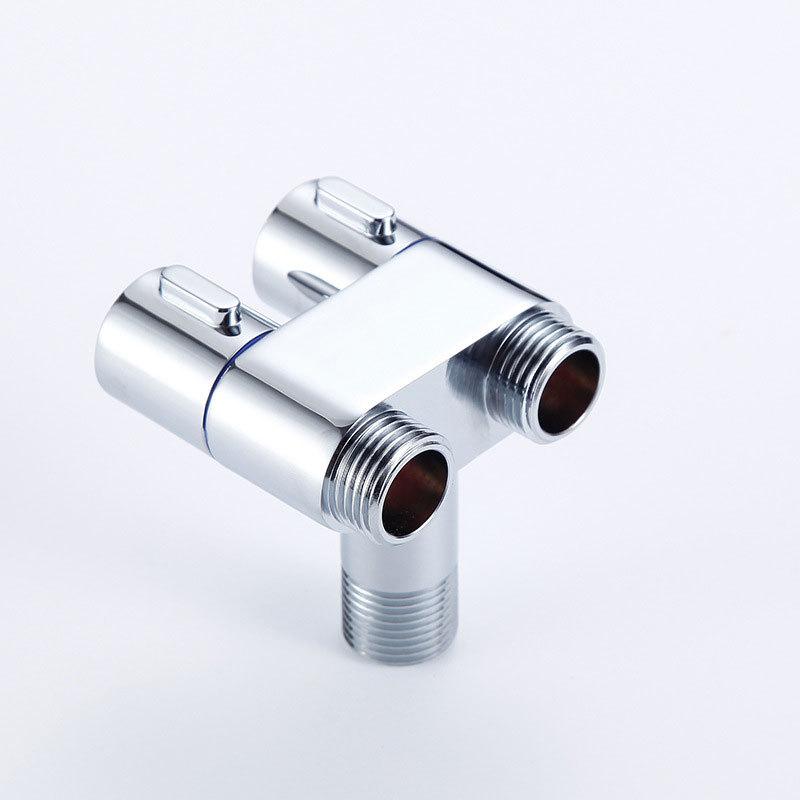 Gray/Chrome Brass Washing Machine Faucet Double Use Bathroom Bidet Faucet Set Wall Mounted High Pressure Toilet Cleaning Nozzle