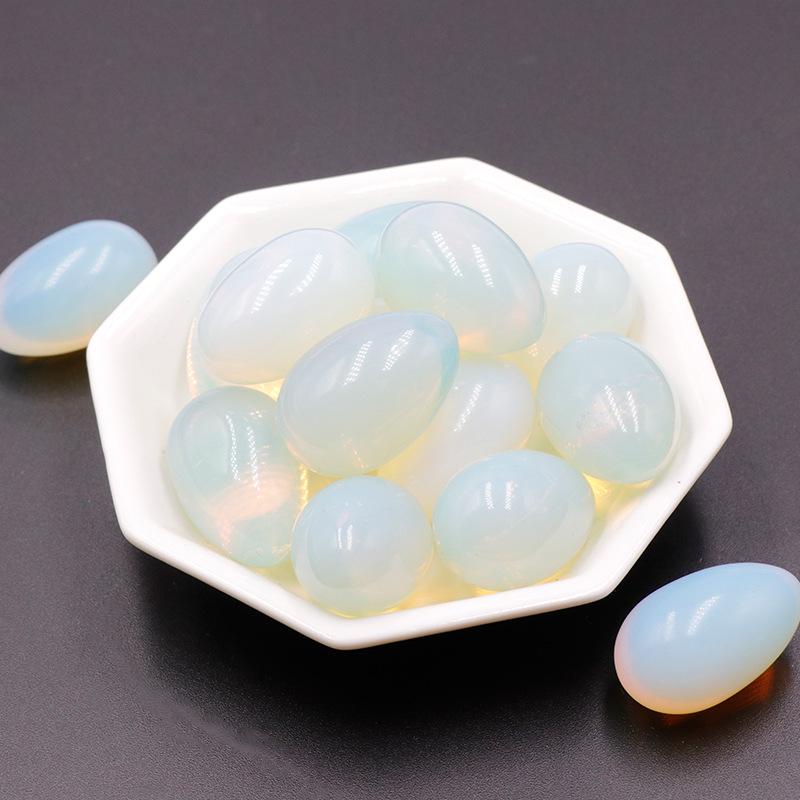 30mm Purple Pink Agate Crystal Egg Shaped Stone