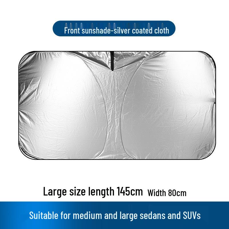 Yulan Car Sunshade Panel - Heat Insulation & Light Blocking Curtain for Front Windshield