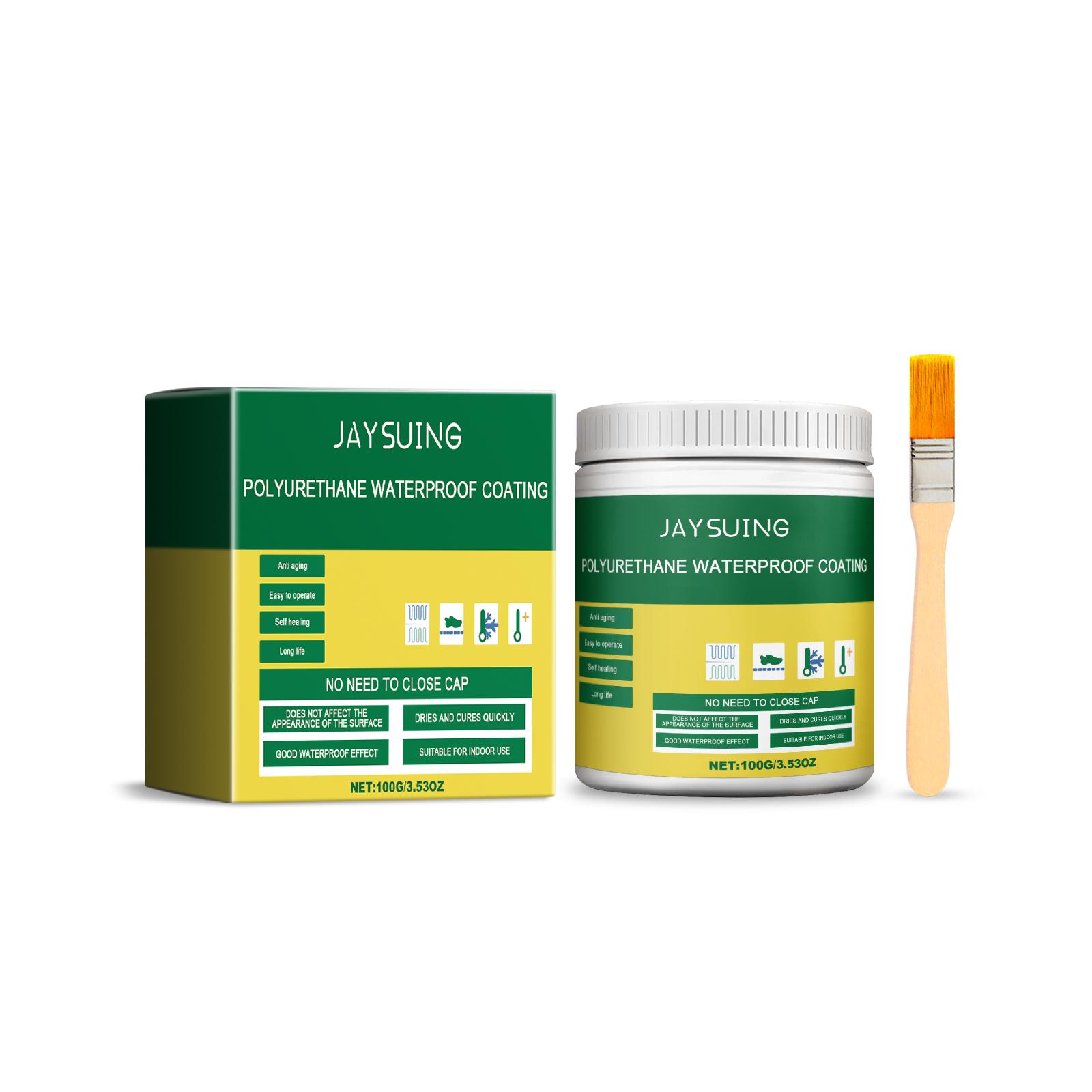 

100/300g Waterproof Coating Sealant Agent Toilet Anti-Leak Glue Coat Polyurethane Glue with Brush for Roof Bathroom