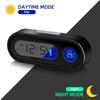 Compact Digital Car Clock - Luminous with LCD Backlight - Thermometer, Time Display, Car Interior Accessory