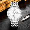 Fashion Men Watches Quartz Watch Men's Silver Gold Plated Stainless Steel Wristwatch
