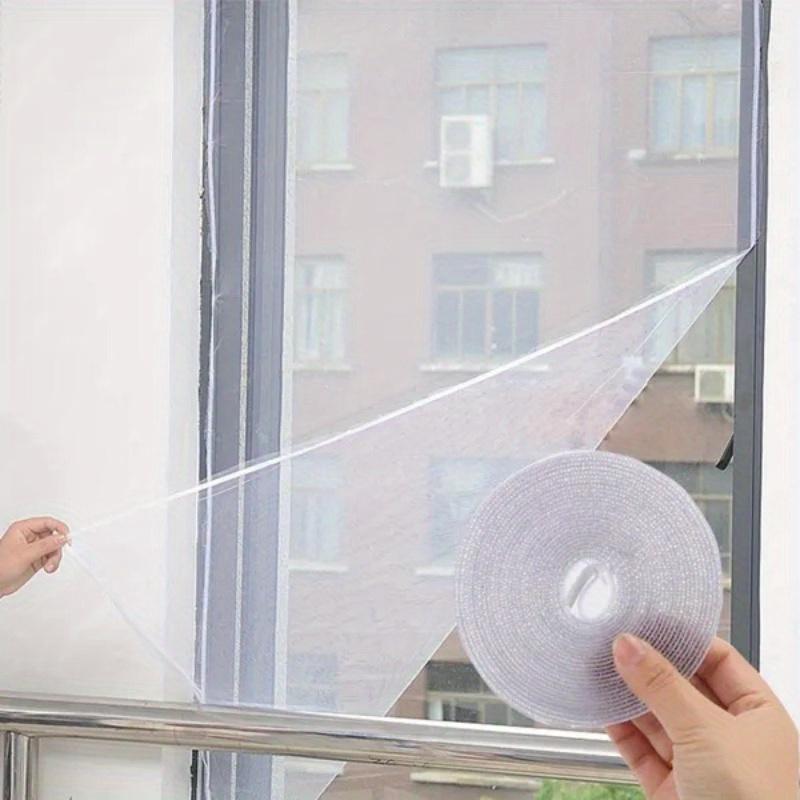 Easy-to-Install Self-Adhesive Mosquito Net Kit with Window Hook and Loop Fasteners - Insect Screen Protector, Repellent Spray