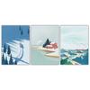 Winter Village Train Landscape Canvas Painting Nordic Anime Style Natural Poster Print Wall Art Picture Modern Home Decoration