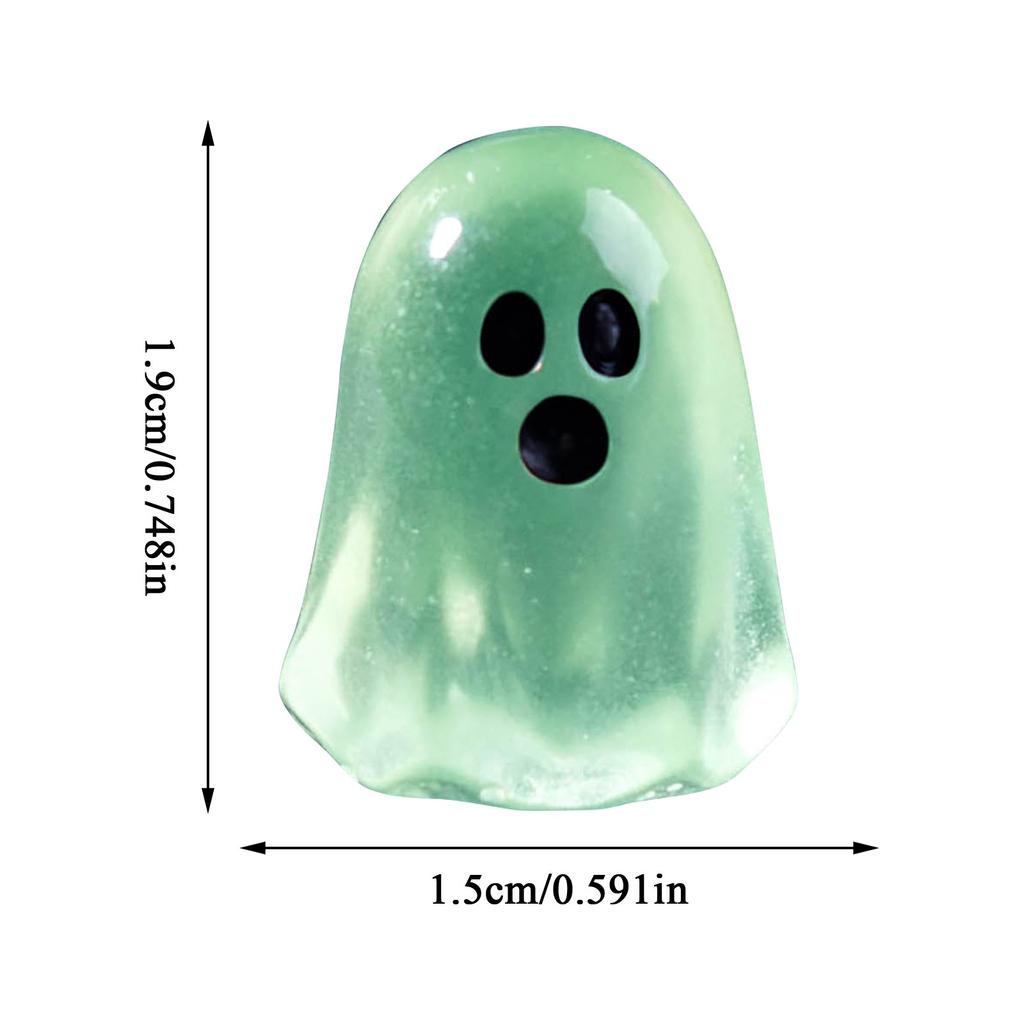 Glow in the Dark Halloween Ghost Decorations Set 6 Colorful Mini Spooky Figurines Cute Tabletop Decor Glowing Party Accessories