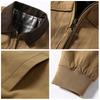 FOMANSH Stand Collar Solid Loose with Side Pockets Men's Jacket, Cotton, Fit,