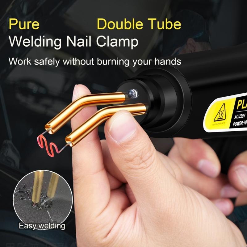 Plastic Repair Kit Welding Machine 70W Plastic Welder Hot Stapler for Most Plastic Repair Soldering Kit with Hot Staple