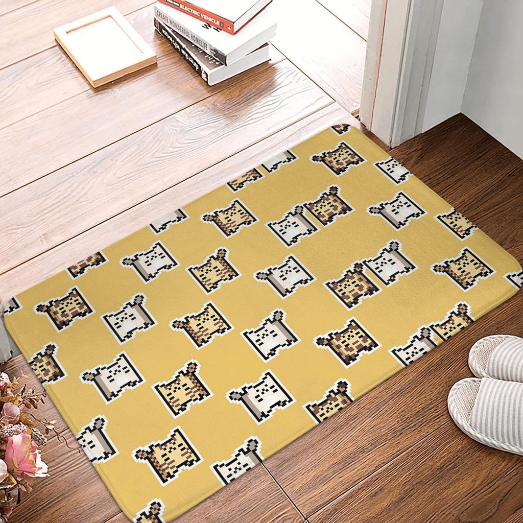 Pixel Cats Wild Loose Grid Anti-slip Doormat Floor Mat Cushion Carpet Rug for Kitchen Entrance Home Bathroom Footpad Mats