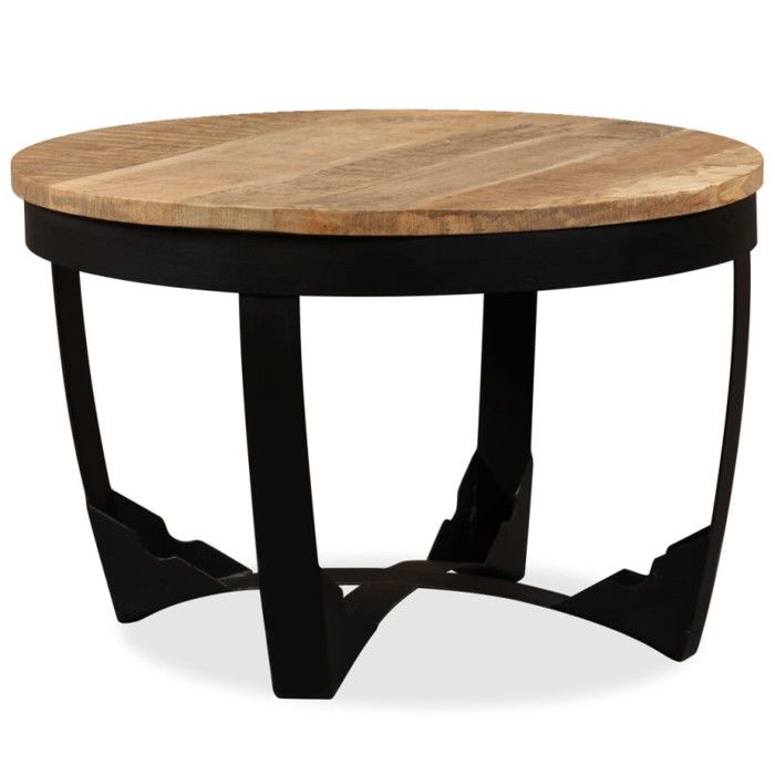 VidaXL Table d'appoint Bois de manguier brut 60 x 40 cm