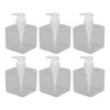 6 Stück Klare Pumpflaschen 250ml Flacher Quadratischer Körper Transparent Großer Durchmesser Tragbar Recycelbar