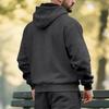 Men's Plus Velvet Solid Color Casual Sports Hoodie for Fall/Winter