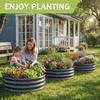 3Pack 2x2x1 Ft Round Galvanized Raised Garden Bed Kit Grey Metal Flower Box Large Planter Outdoor Garden for Planting Fruit Her