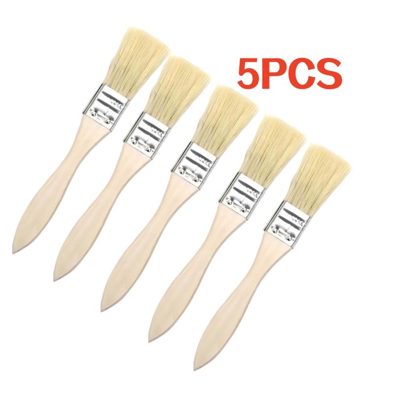 

5/10/20Pcs Pig Mane Brushes, Suitable For Art, Handicrafts, Plastering, Painting, Glue Application, Wooden Handles