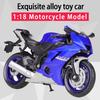 Welly Масштаб 1/18 Модель мотоцикла Yamaha 2020 YZF-R6 из литого металла Рабочий амортизатор Игрушка для детей Подарки Коллекция игрушек