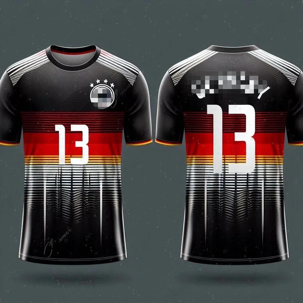 Sommer 2026 Fußballtrikot, modisches Rundhals-Trainings-Trikot, lässiges Sport-T-Shirt, Familien-Partnerlook
