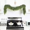 180/270CM Artificial Pine Needle Garland UV Resistant Christmas Norfolk Pine Rattan Fake Greenery Vine Mantle Porch Indoor Outdoor Decoration