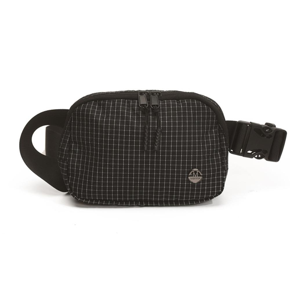 

Multipocket Crossbody Bag Solid Color Sports Phone Bag Lightweight Nylon Shoulder Bag Outdoor чёрный