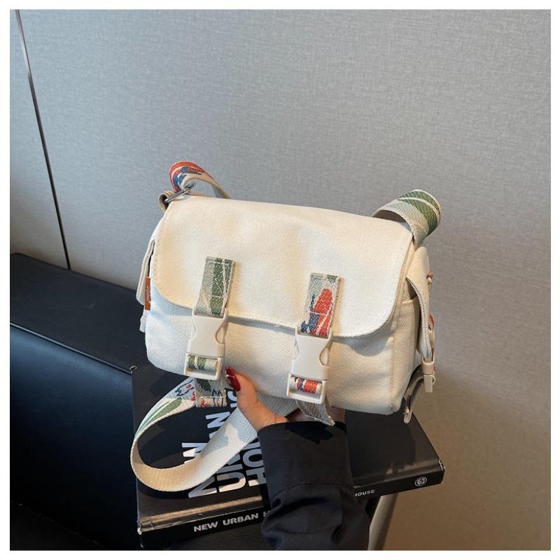 

Повседневная холщовая сумка через плечо женская новая модная универсальная сумка-мессенджер легкая дорожная маленькая сумка белый