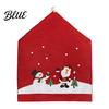 Washable Christmas Chair Slipcovers Santa Snowman Cover Festive Dining Seasonal Kitchen Accessories Slipcover Decorative Back Xmas Party Supplies